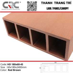 Thanh lam trang trí HD-180x60-4S