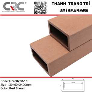 Thanh lam trang trí HD-60x30-1S