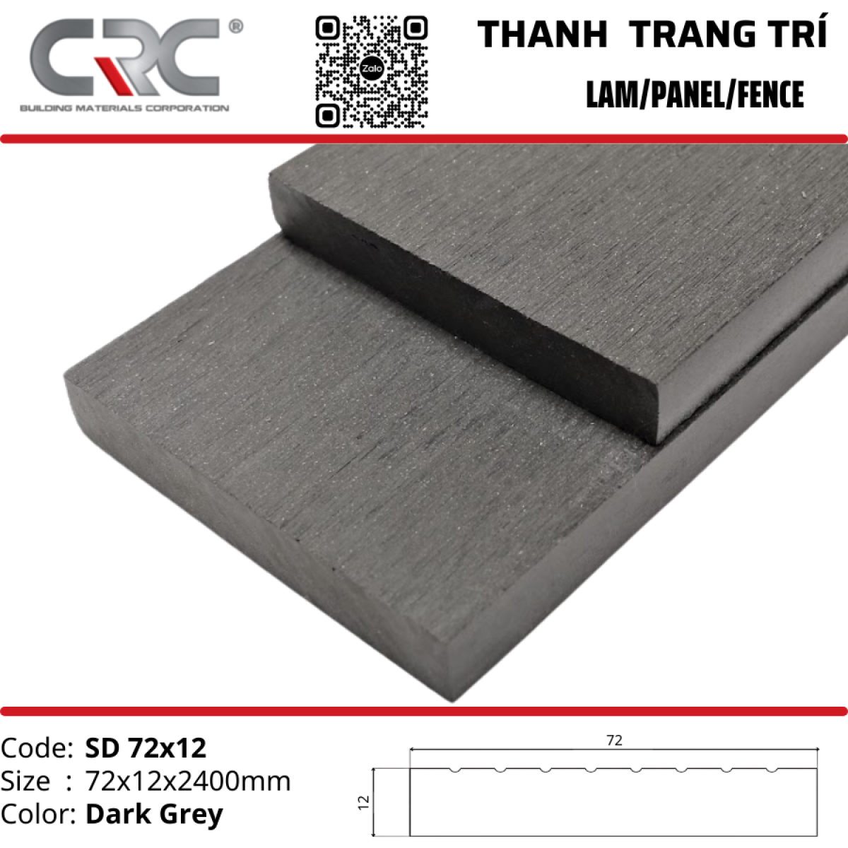 Thanh ốp đa năng SD72x12