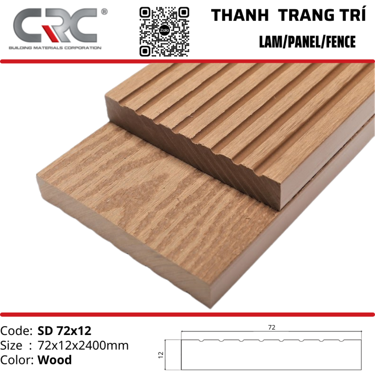 Thanh ốp đa năng SD72x12