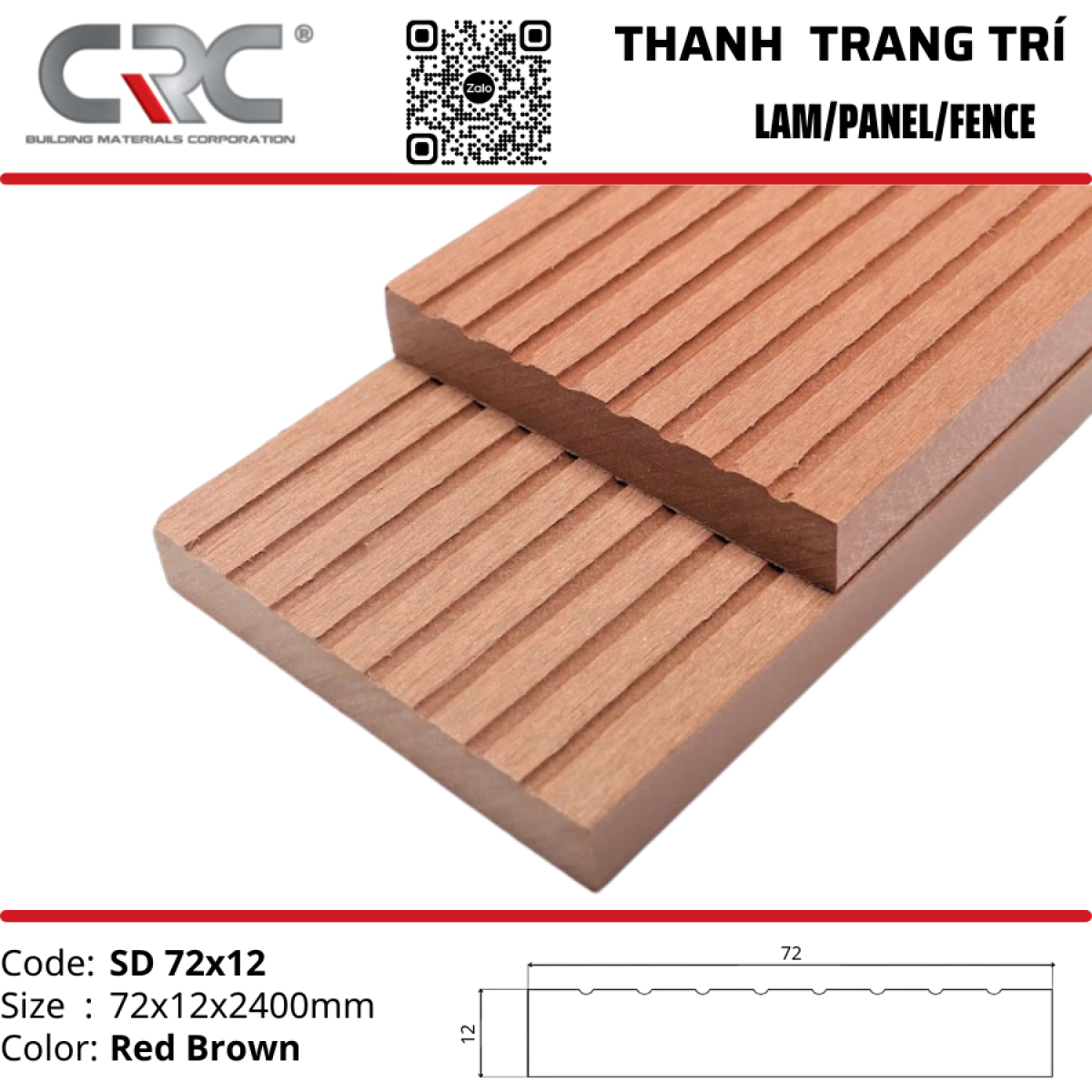 Thanh ốp đa năng SD72x12