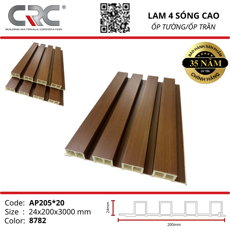 Tấm ốp lam 4 sóng cao L4-8782