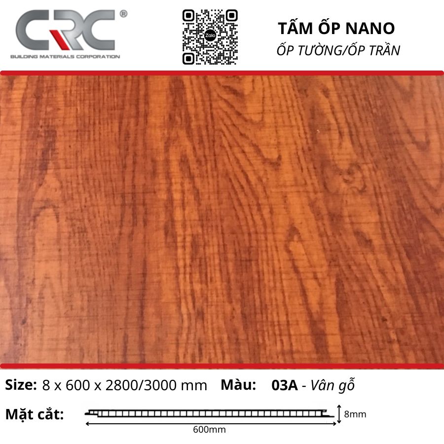 Tấm ốp nano 600-03A-Vân gỗ