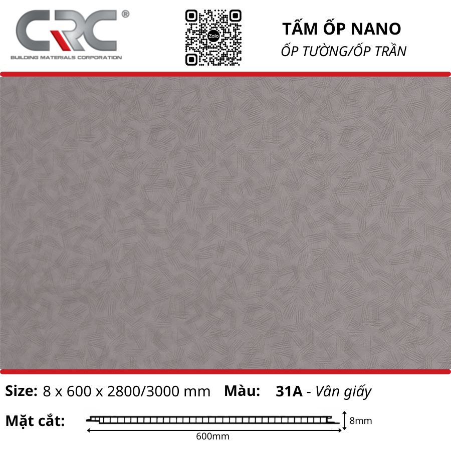 Tấm ốp nano 600-31A-Vân giấy